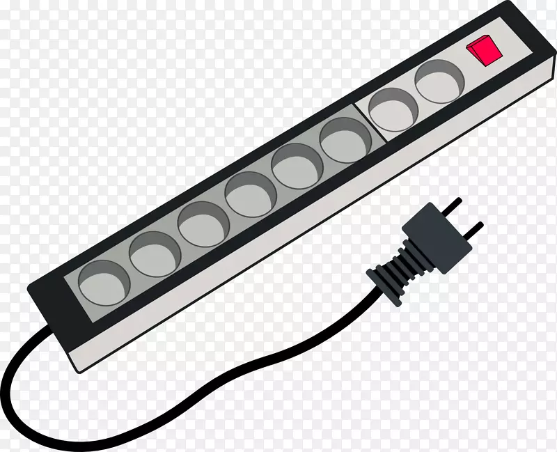 电线、电源线、交流电源插头和插座、电缆夹艺术.电源插座