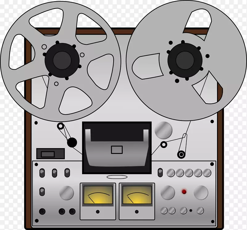 磁带录音机从磁带到卷筒录音带录音紧凑的盒式磁带剪辑艺术.盒式磁带