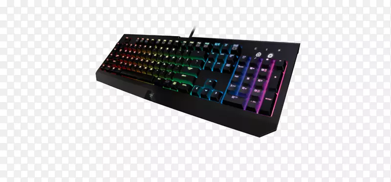 电脑键盘游戏键盘Razer公司。RGB彩色模型游戏-键盘