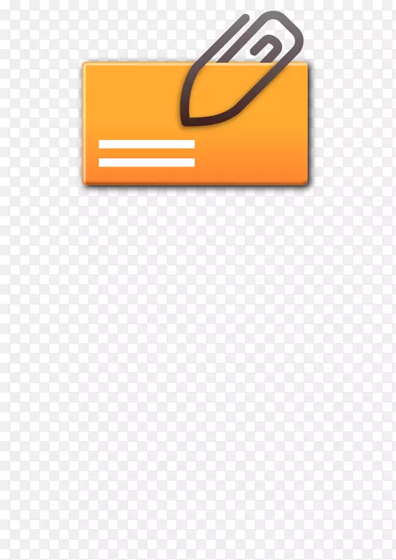 电子邮件附件电脑图标回形针艺术卡