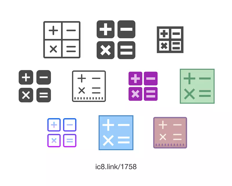 计算机图标字体-数学