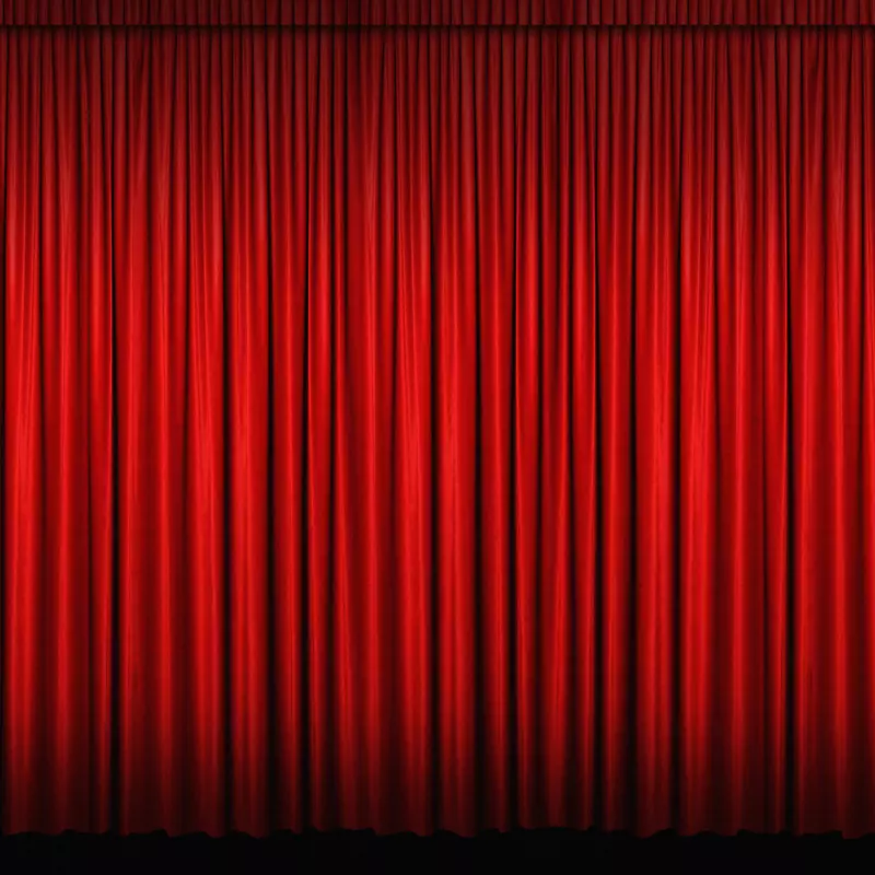 剧院窗帘和舞台窗帘红色桌面壁纸-展示