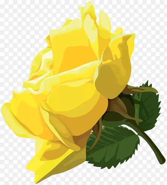 仙人掌玫瑰花园玫瑰剪贴画-黄玫瑰