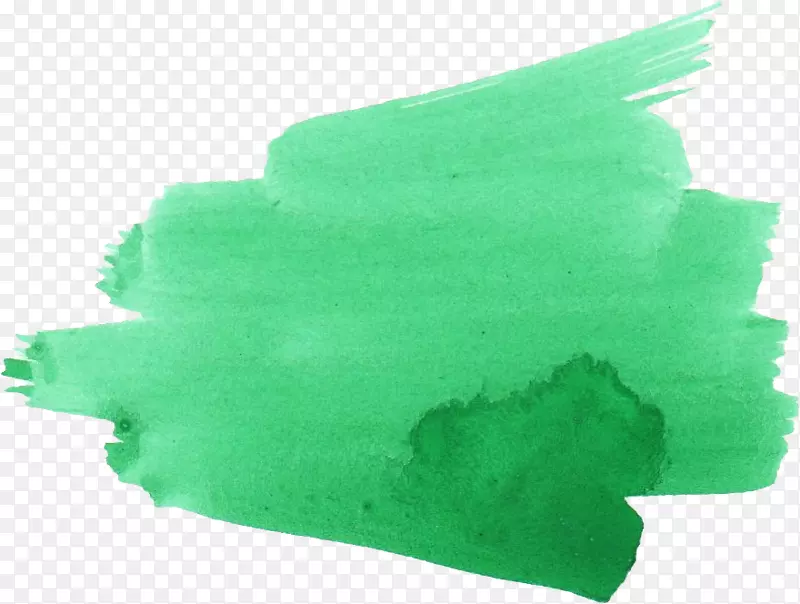 绿色水彩画画笔