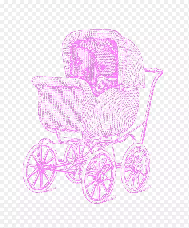 婴儿运输、婴儿绘画、老式服装剪贴画.马车