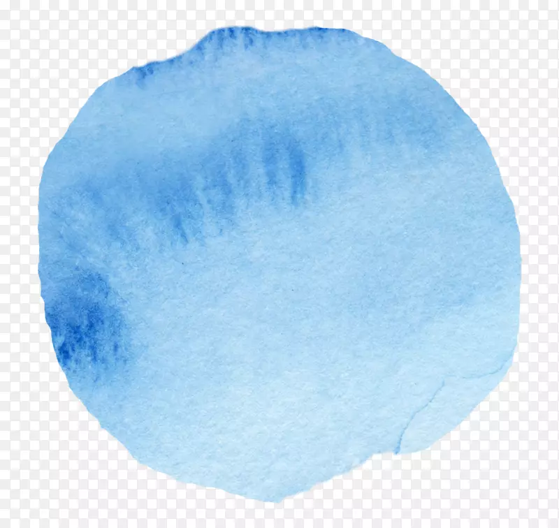透明水彩画蓝色纸纹理蓝色水彩