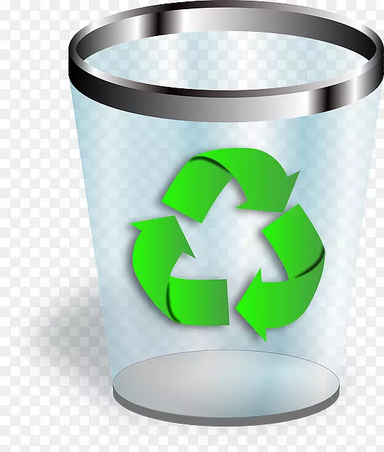 垃圾桶、垃圾桶和废纸篮回收符号.回收箱