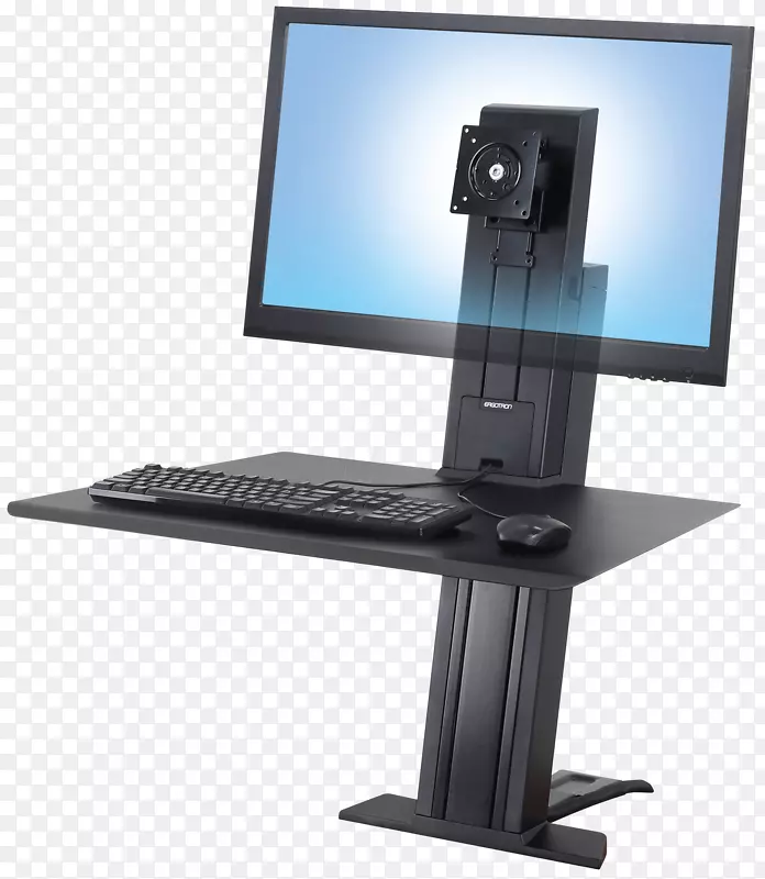 计算机键盘坐立台计算机监视器工作站台式计算机