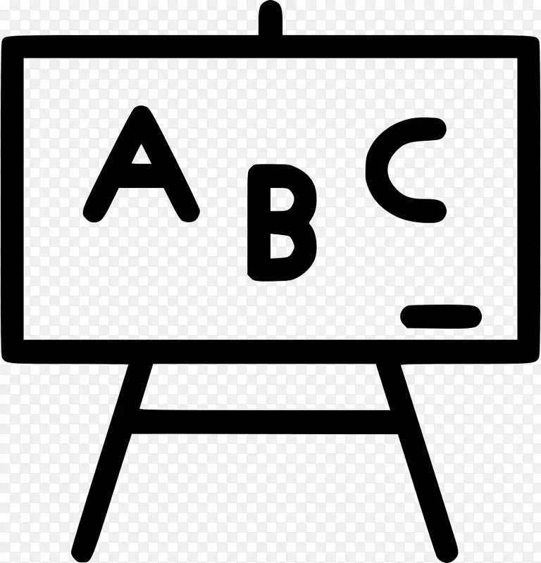 电脑图标擦除黑板学校-abc