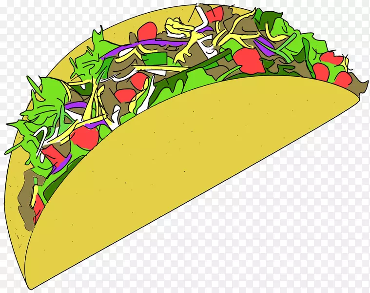 墨西哥塔可美食剪贴画-墨西哥玉米饼