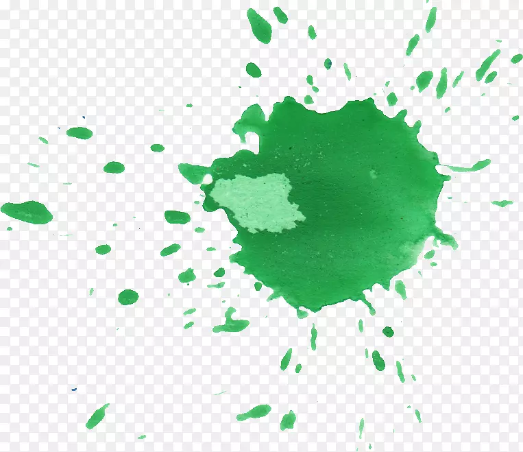 绿色水彩画桌面壁纸水彩飞溅