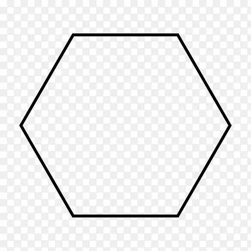六角形棱镜二维空间几何剪贴画六边形