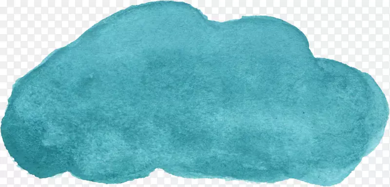 蓝色绿松石提尔微软蔚蓝水彩云