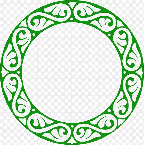字母剪贴画.绿色圆圈