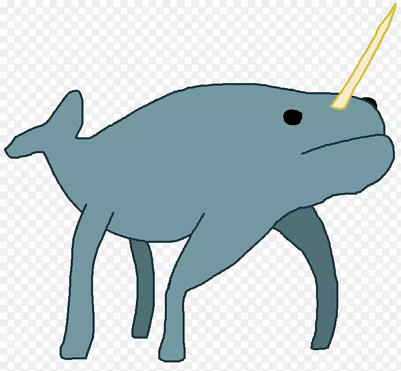独角鲸海洋剪贴画-独角鲸