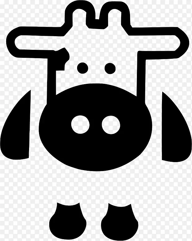 牛犊电脑图标贴纸剪贴画-龙角