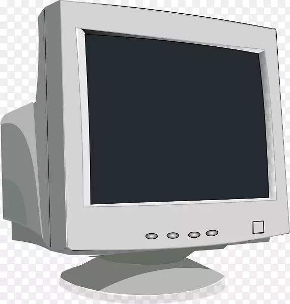 电脑显示器阴极射线管夹艺术.老式计算机