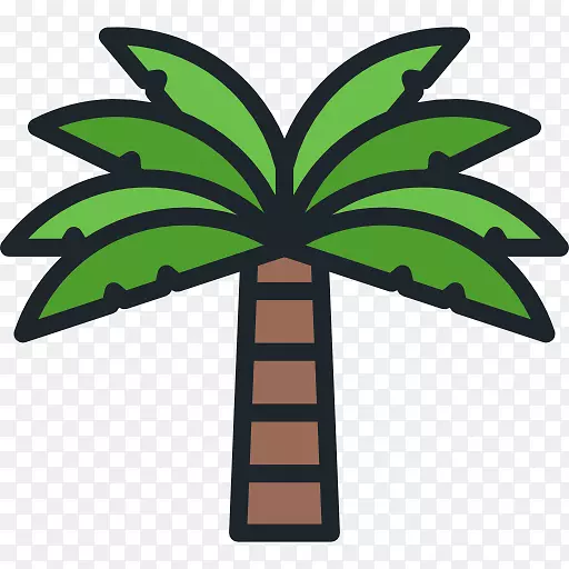热带美食电脑图标.棕榈叶