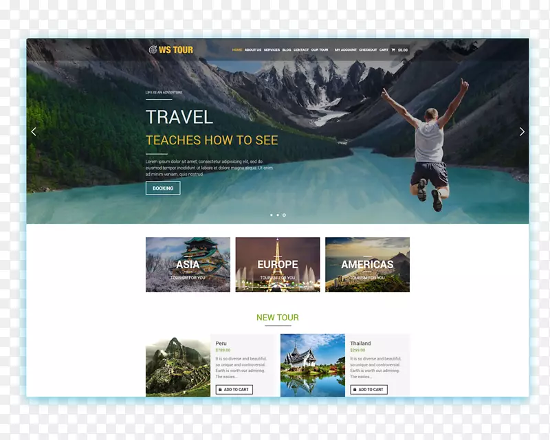 响应性网页设计主题WordPress手持设备-旅游和旅行