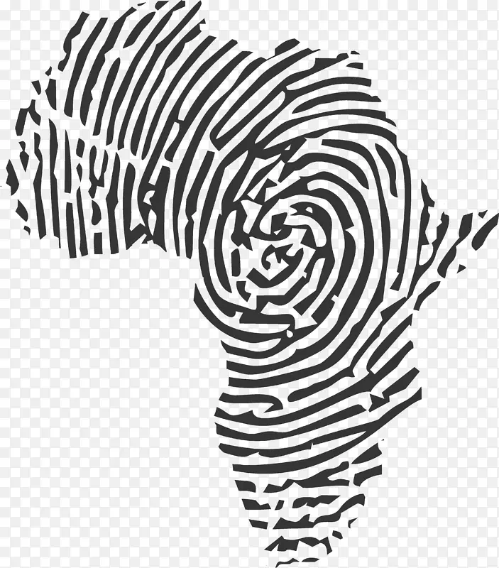 非洲艺术纹身创意-指纹
