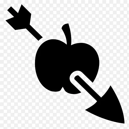 黑白单色摄影标志-苹果果