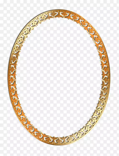 耳环，珠宝，手镯，金项链.椭圆形框架