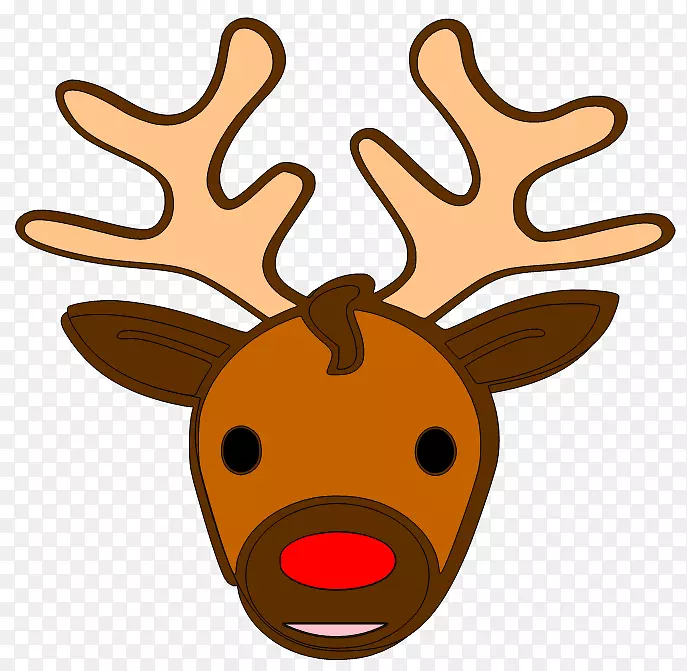 圣诞老人的驯鹿夹-鹿头