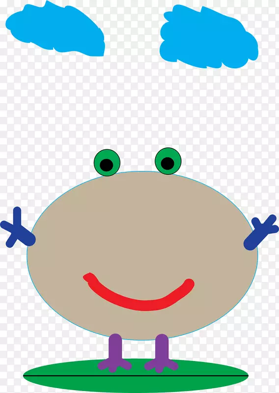 狗蛙夹艺术-卡通云彩