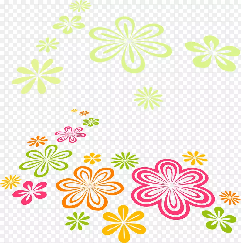 舞女剪影-花卉插画