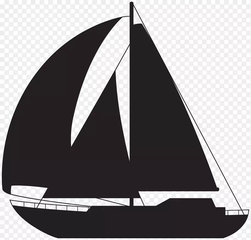 帆船剪影艺术-帆船