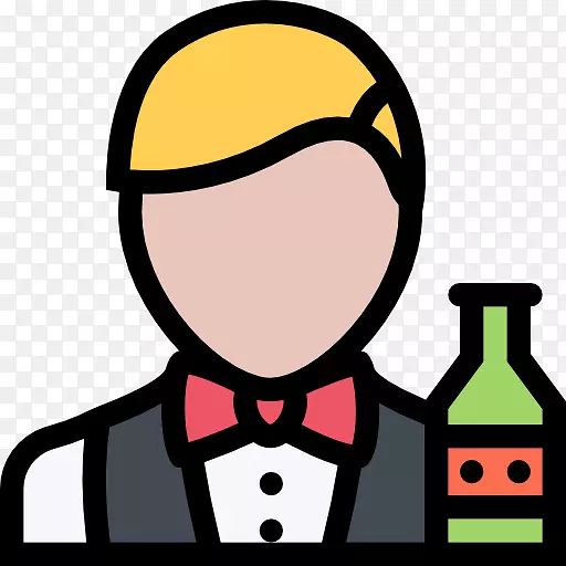 电脑图标酒保符号表情调酒师