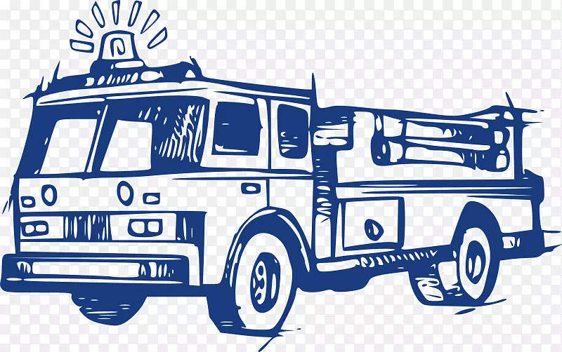 消防车警报器消防处夹紧艺术消防车