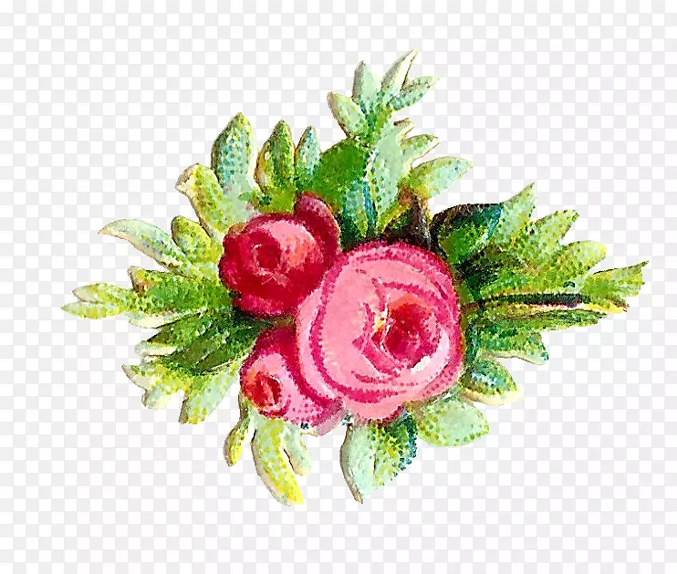 玫瑰花-免费剪贴画-乡村花