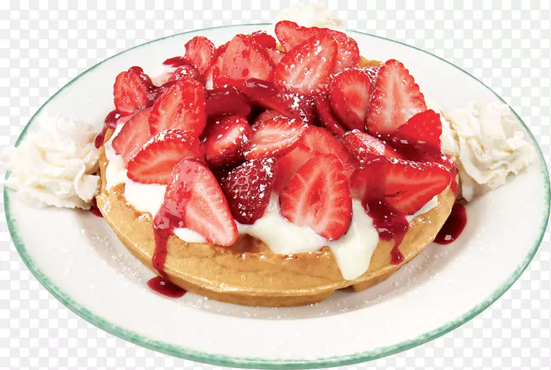 比利时华夫饼草莓早餐奶油-华夫饼