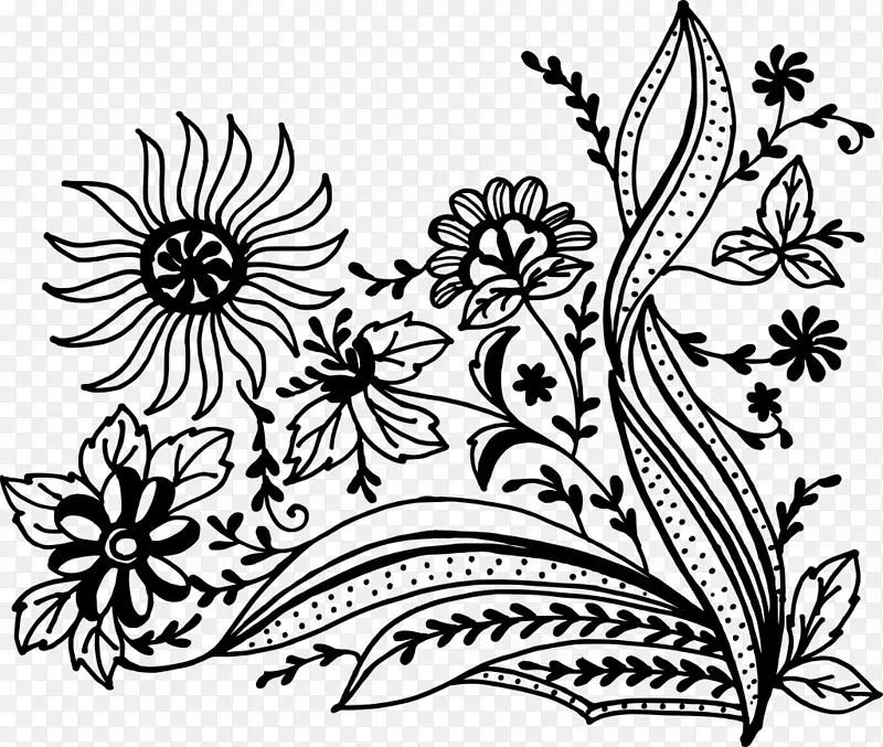 花卉设计艺术剪贴画.花卉装饰