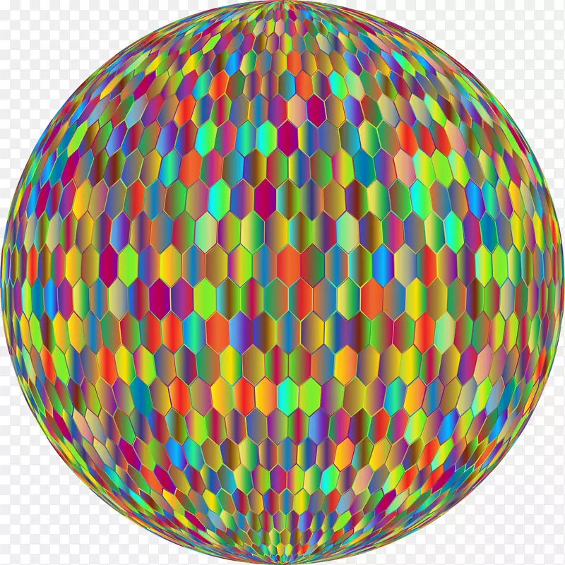 球体六角形瓷砖圆夹子艺术.六边形