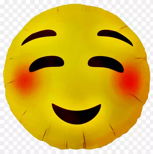 满脸欢喜的表情符号气球微笑表情-脸红表情符号