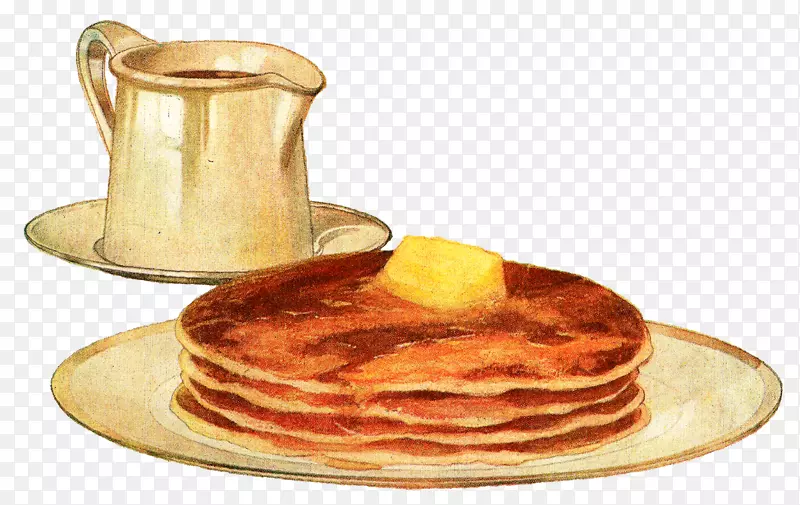 薄煎饼茶早餐烘焙粉夹艺术早餐