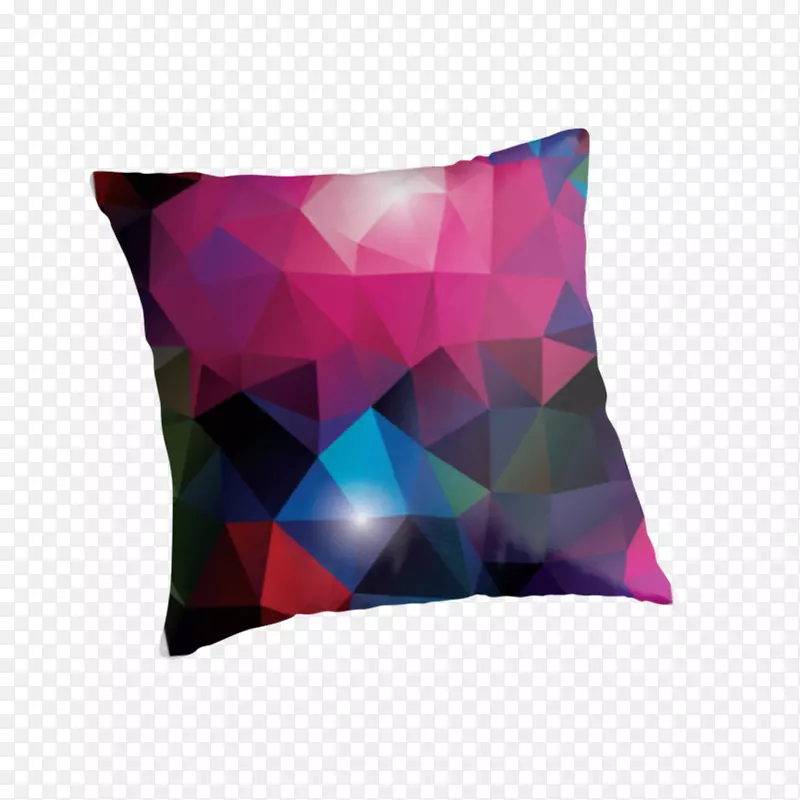 垫抛枕头洋红紫色紫罗兰.抽象几何
