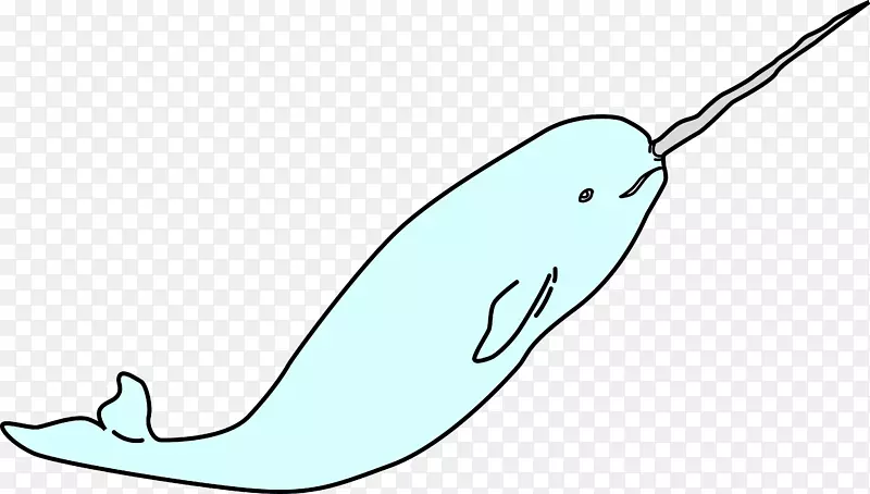 海豚类海洋鲸类剪贴画-独角鲸