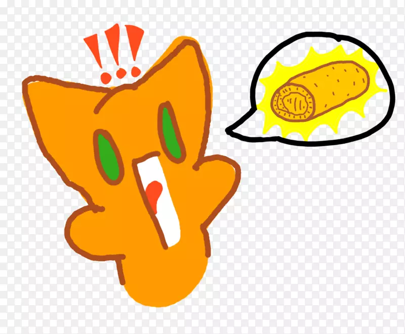 卡通黄色食品剪贴画-鸡蛋卷