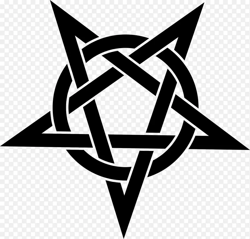 五角星五角符号剪贴画-撒旦