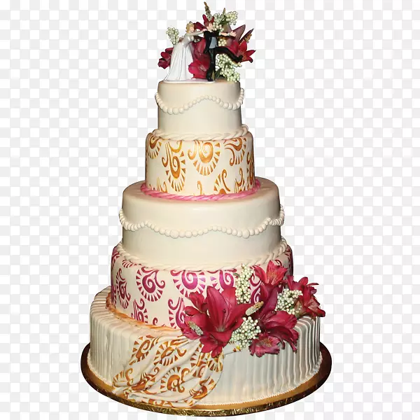 婚礼蛋糕糖霜和糖霜层蛋糕烘焙-结婚周年纪念日