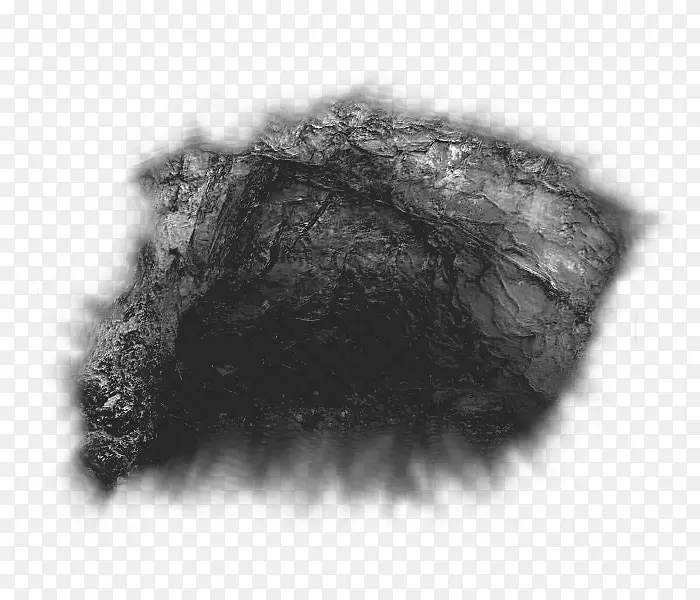 洞穴黑白摄影