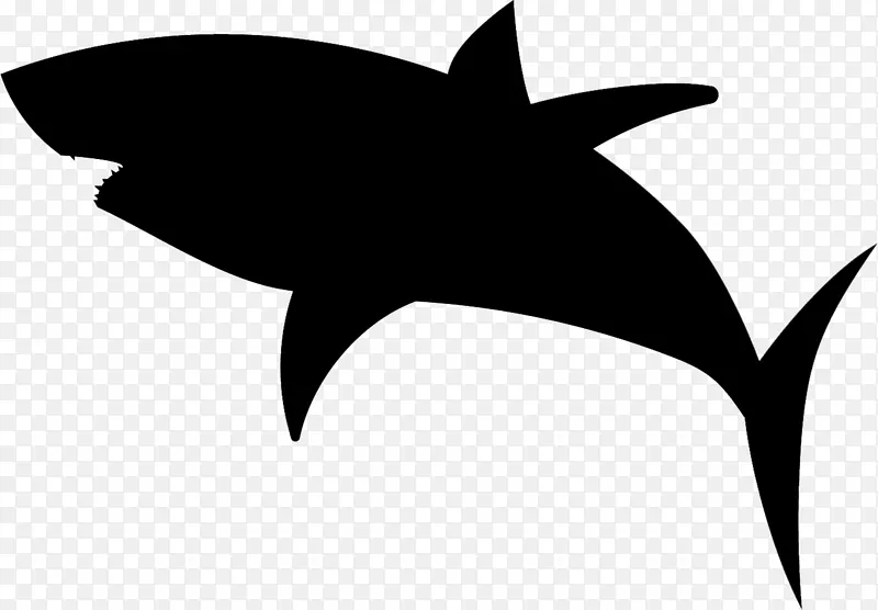 大白鲨剪影-鲨鱼