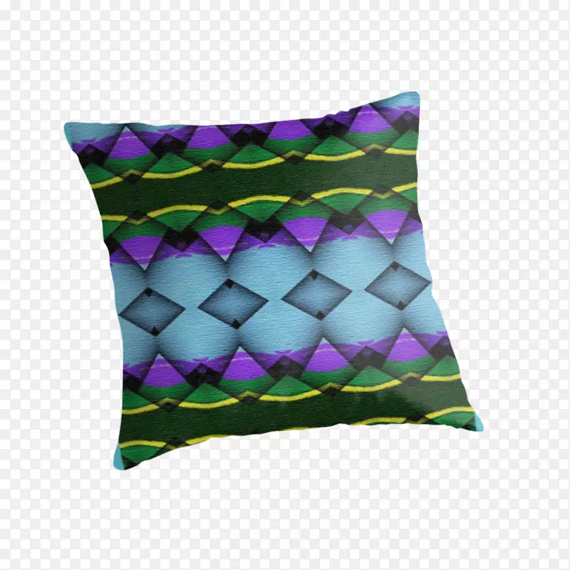 紫罗兰垫紫色枕头紫丁香-蓝色几何学