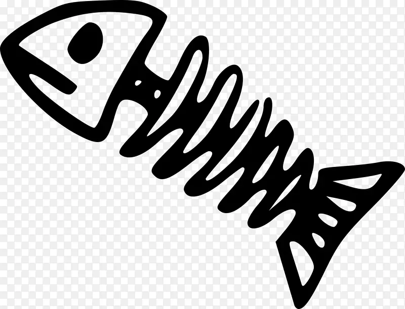 鱼骨骼剪贴画-死鱼