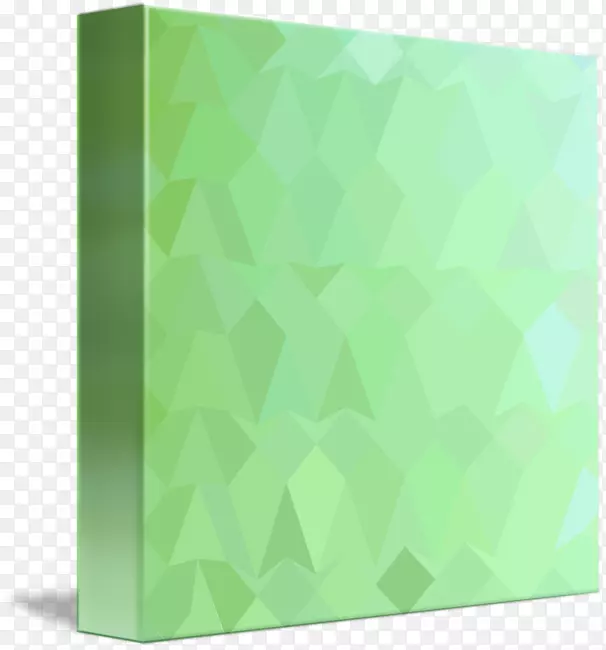 绿色矩形方叶-绿色抽象