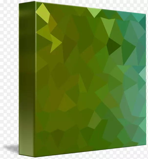 矩形方三角形-绿色抽象