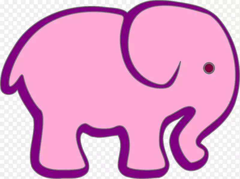 大象剪贴画-大象绘画